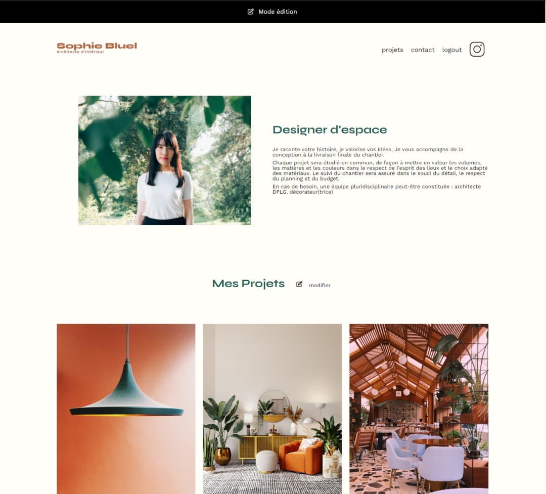 Image Edit mode page